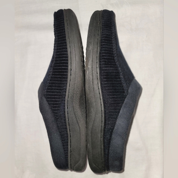 Dearform black corduroy memory foam slippers Sz 11-12 - Picture 4 of 8